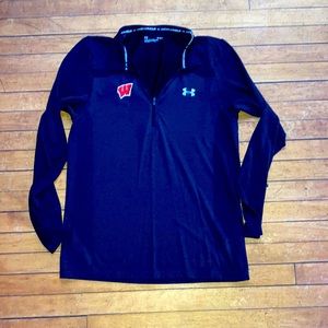 Wisconsin Badgers Black Quarter Zip